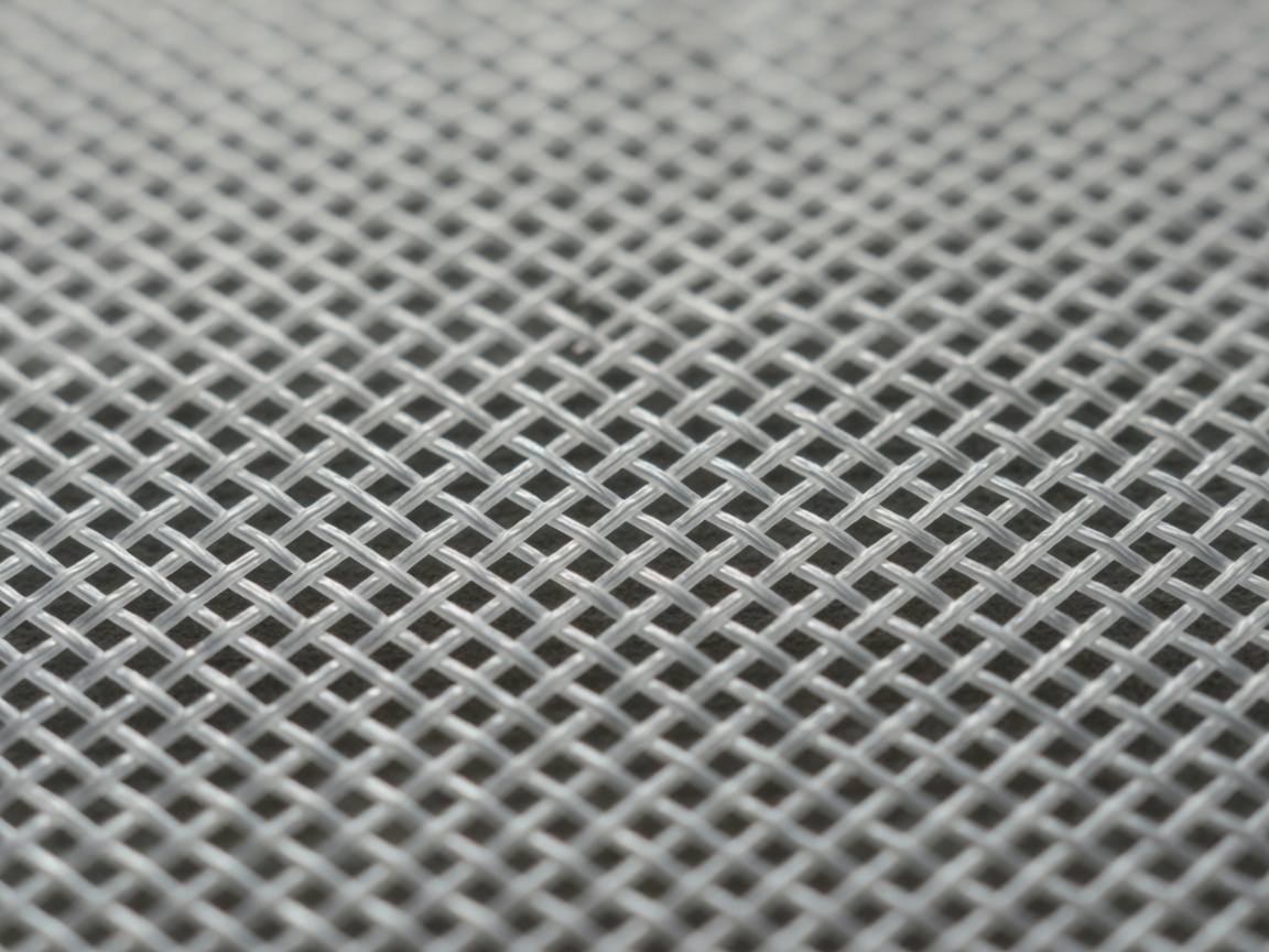 Macro detail of woven synthetic filter mesh